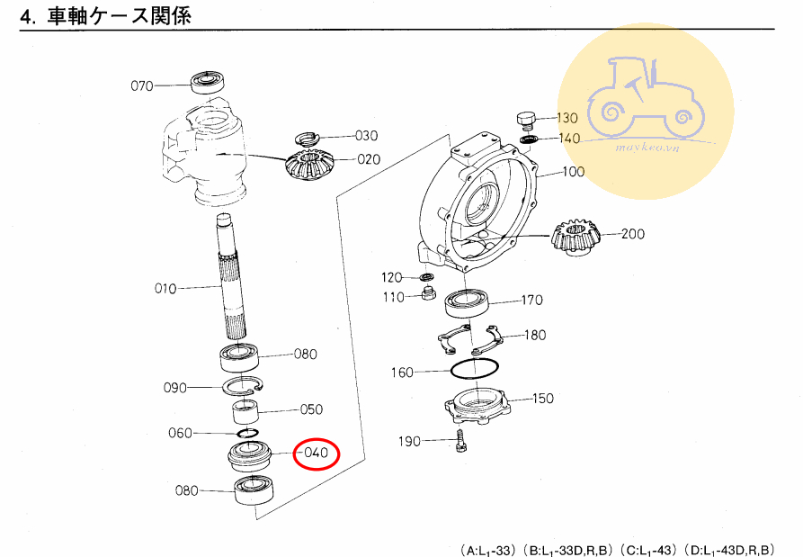 Hộp trục trước